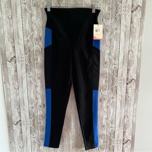 Yummie Shaping Black and Blue Women's Leggings New Athleisure Medium